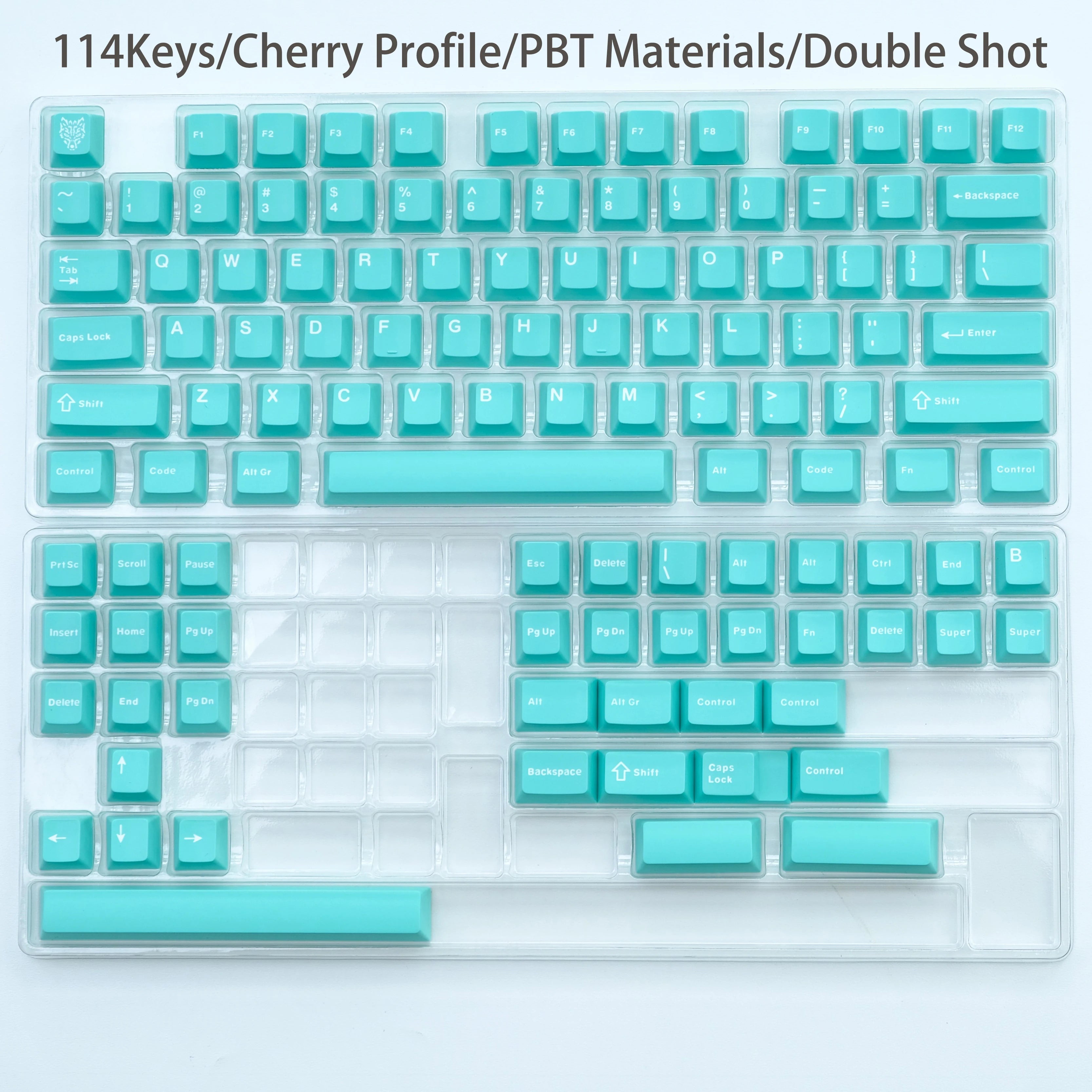121 Keys Minimalist Keyboard Keycaps Emerald Green PBT Double Shot Keycaps Cherry Profile for MX Switches Mechanical Keyboard