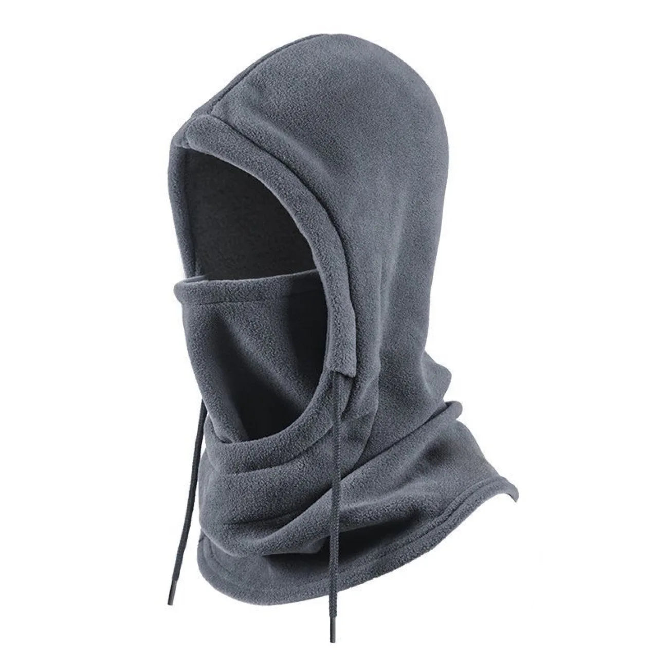 Unisex Winter Balaclava Knit Hooded Windproof Cycling Face Mask with Drawstring Motorcycle Riding Headgear Warm Knitted Caps