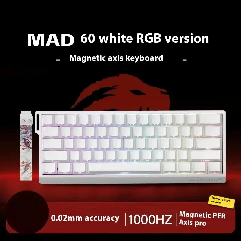 MADLIONS MAD 60/68 HE 8Khz Wired Magnetic Axis Keyboard 68-key Hot-swappable Macro Defines Ultra-low Latency Gaming Keyboard