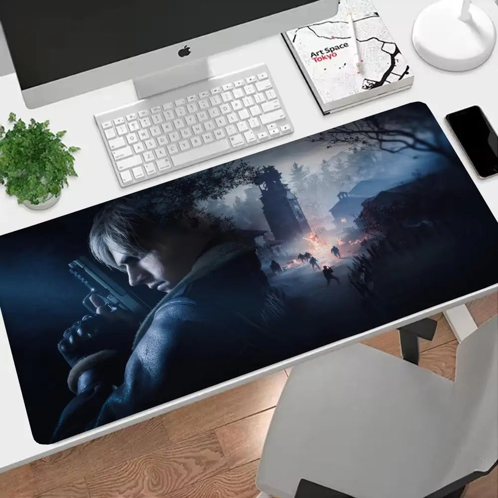 Xxl Mouse Pad Gamer R-Resident Evil 4 Pc Cabinet Game Keyboard Desk Mat Computer Gaming Accessories Leon S. Kennedy Big Mousepad