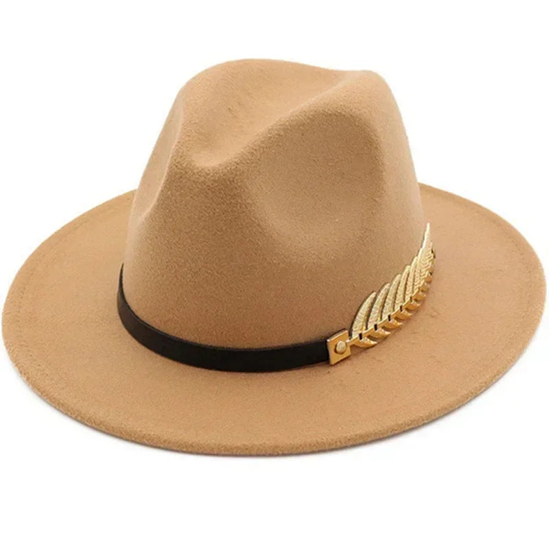 New Simple Fashion Formal Occasion Couples Woolen Hats Large Brimmed Jazz Hats Autumn And Winter Fashion British Vintage Top Hat
