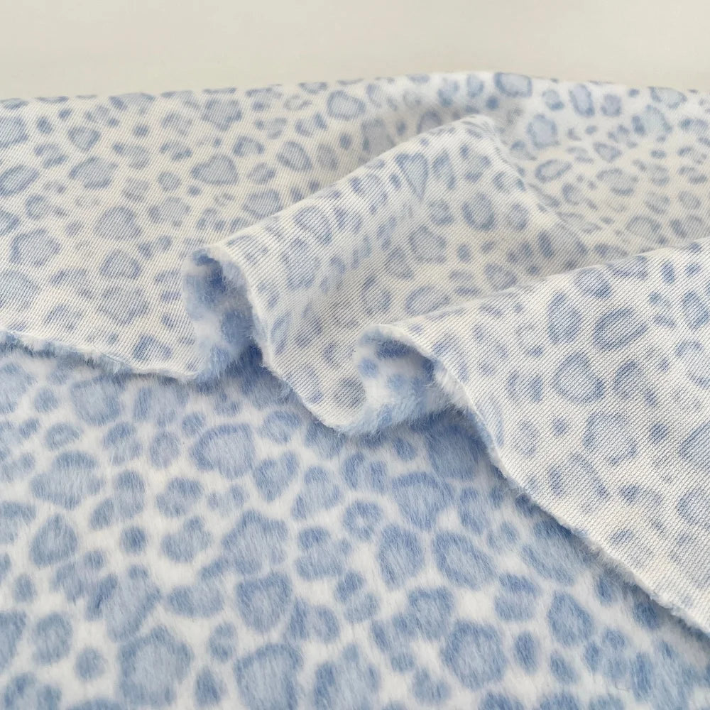 New Fashion Retro Furry Leopard Print Fabric for Handmade Diy Sewing Sofa Pillow Dress Clothing Designer Cloth Material
