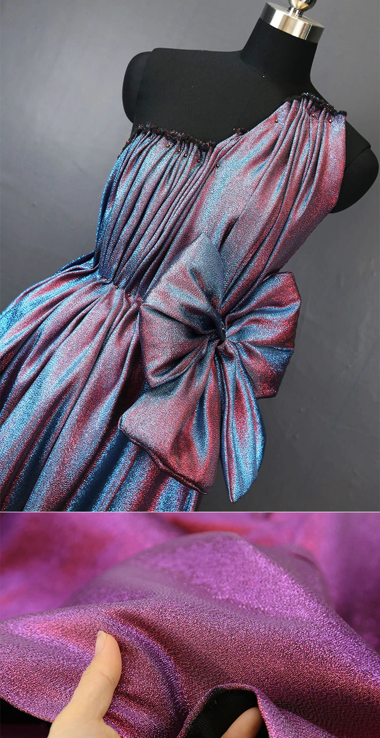 Mermaid Gradient Phantom Fabric Glitter By The Meter for Upholstery Skirts DIY Sewing Fashion Designer Cloth Breathable Textured