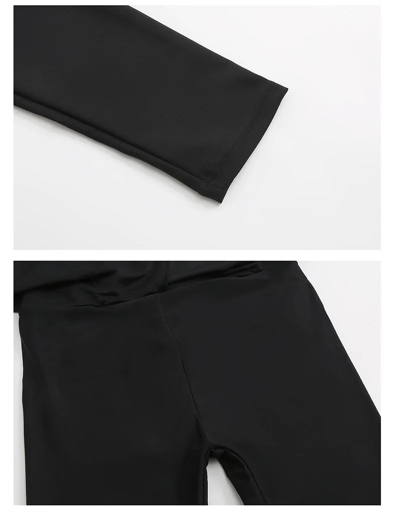 2026 New Women's Wetsuit Two-Piece Long Sleeve Long Pants Swimming Suit Diving Suit Warm Sunscreen Sports Style Separate Briefs