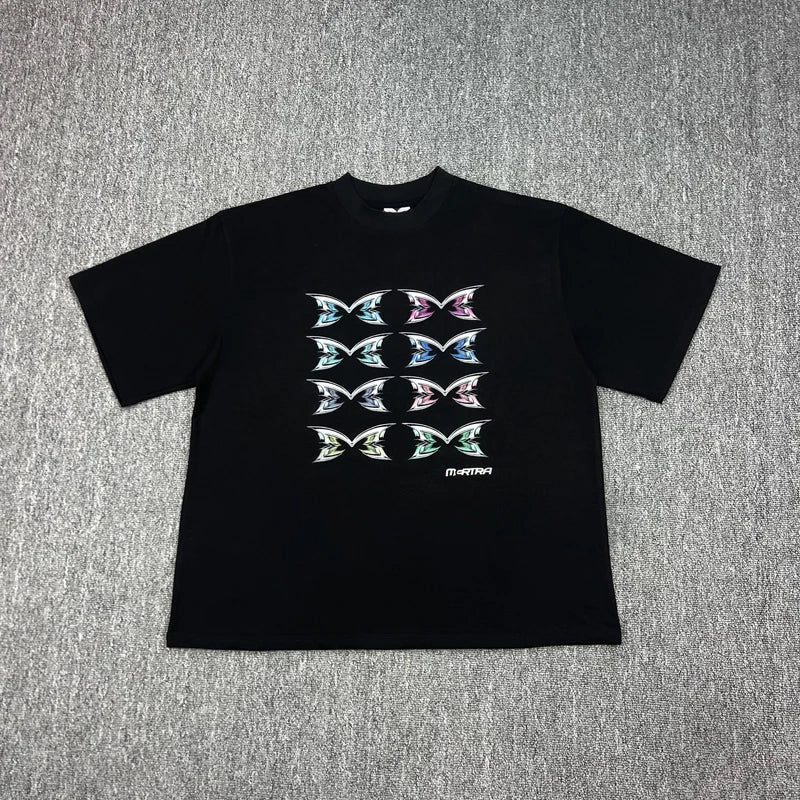 American High Street Trend Mertra T-shirt High-quality Cotton Casual Short-sleeved Top