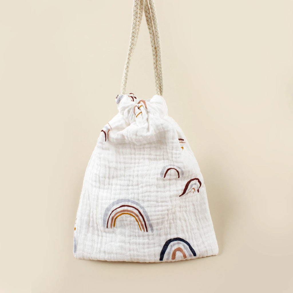 Print Baby Stroller Outing Items Storage Bag Cotton Drawstring Dustproof Stroage Bag Toddler Diaper Bag Multifunction Mommy bag