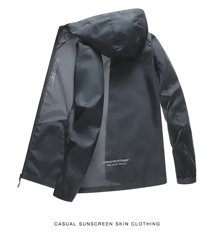 NEW 2025 Sunscreen Coats Men's Breathable Sports Waterproof Jacket Summer UV Protection Outdoor Fishing Skin Clothing