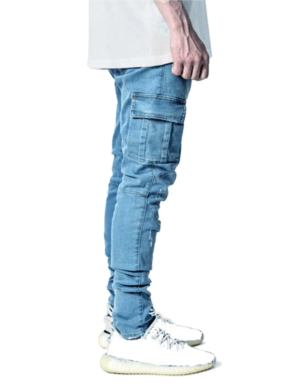 Kakan - High-end Slim Elastic Multi-pocket Leg Jeans, New Skinny Jeans K016-MGD8 In Europe and America