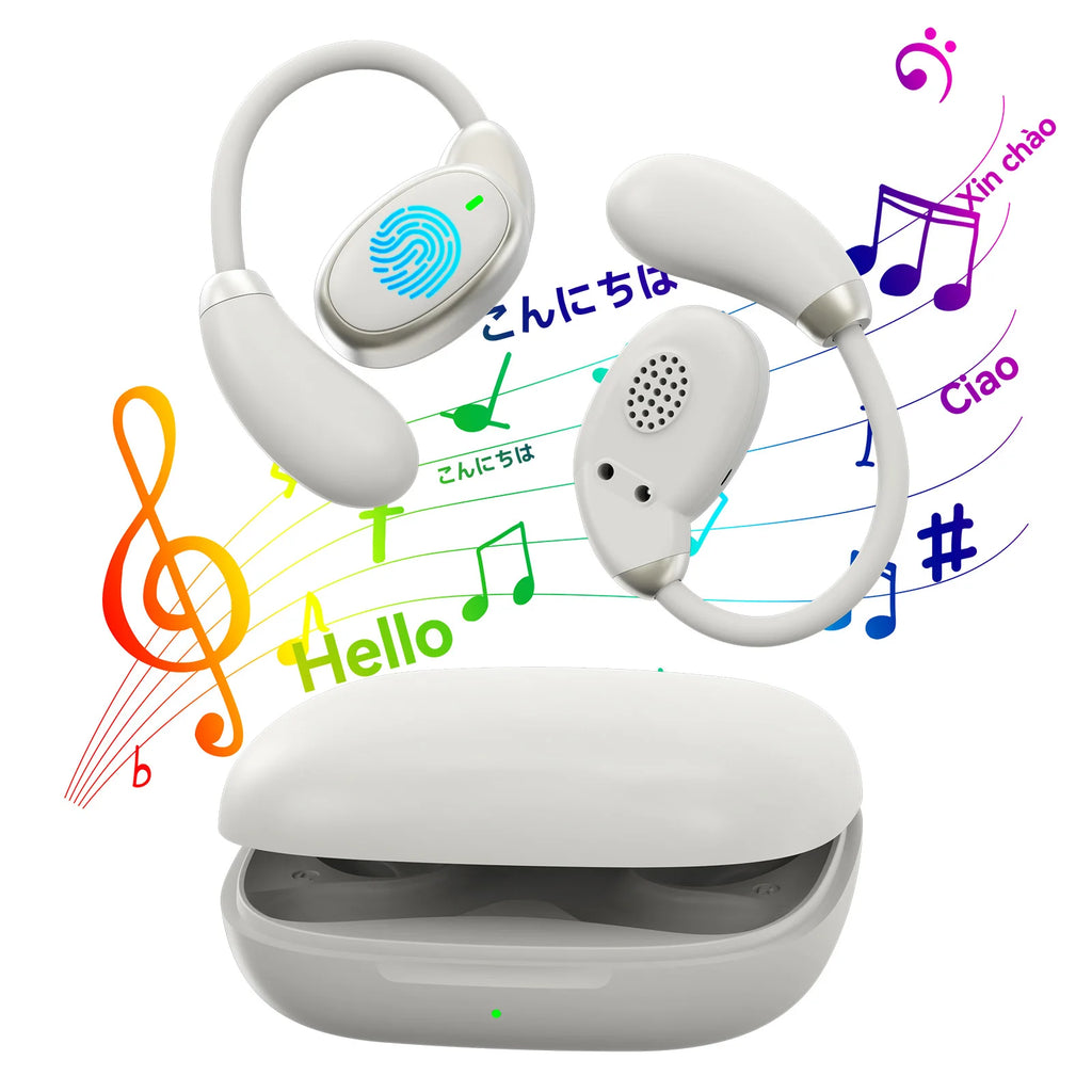 Language Translator Earbuds 150 Languages Two-way Real-time Translation Instant Voice Translator for Travel Learning Business