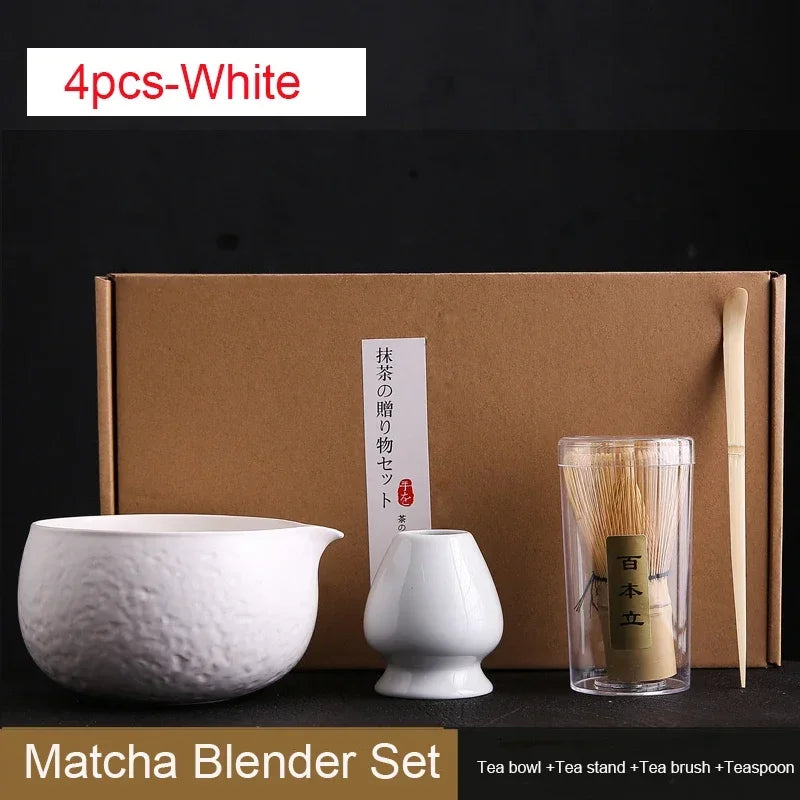 4pcs 6Pcs Handmade Home Easy Clean Matcha Tea Set Tool Stand Kit Bowl Whisk Scoop Gift Ceremony Traditional Japanese Accessories