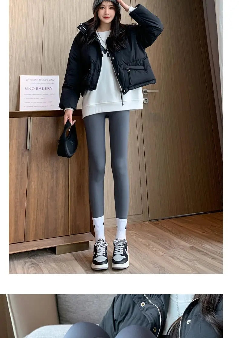 Autumn Winter Lamb Wool Shark Pants Outwear High Waist Fitness Legging Feminina New Warm Thick Velvet Seamless Leggings Women