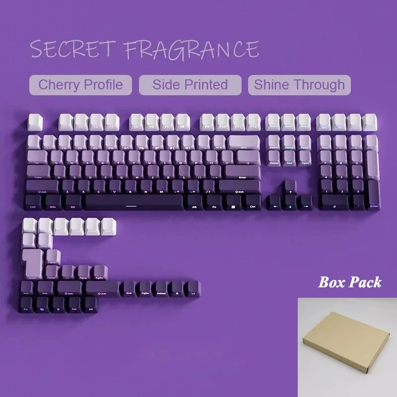 Gradient Keycaps 134 Keys OEM Profile PBT Double Shot Keycap For MX Switch Gaming Mechanical Keyboard Side Printed RGB Key Caps