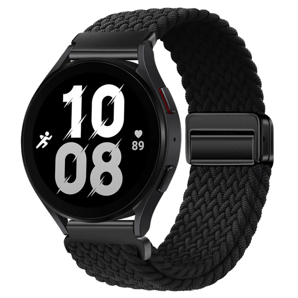 20mm 22mm Magnetic Bracelet for Samsung Galaxy Watch 7/6/Classic/5/4/3 Braided Nylon Strap for Huawei Watch 4/3/GT6 5 4 Pro Band