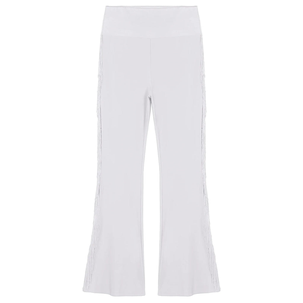 Mens Tassel Flared Pants Vintage Bell-Bottom High Waist Trousers for Jazz Latin Dance Stage Performance Club Disco Party Costume