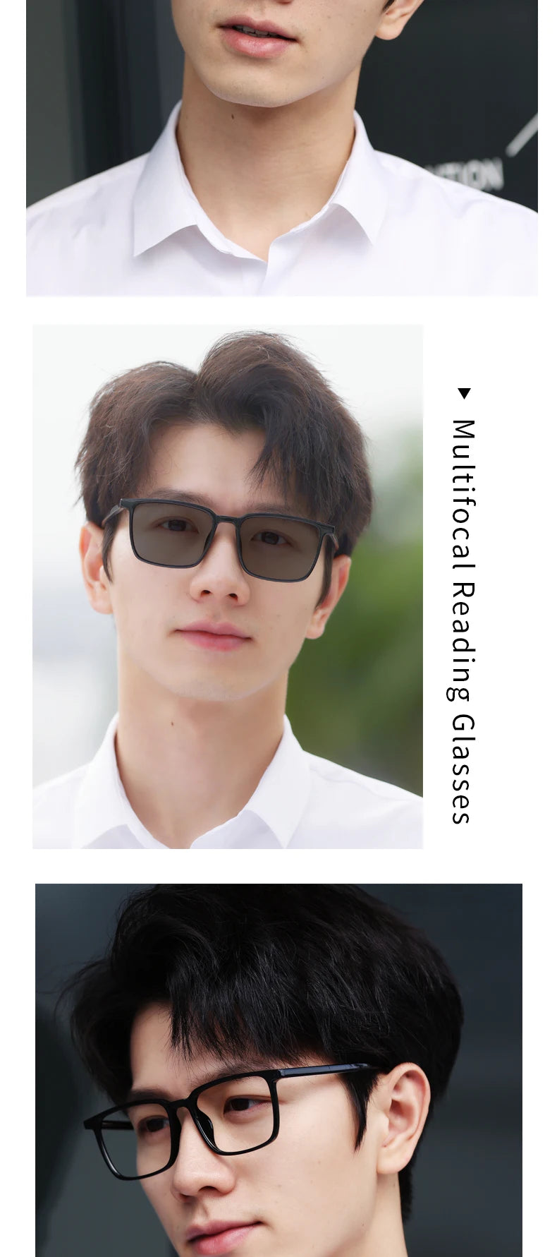 Photochromic Progressive Multifocus Computer Reading Glasses  Transition UV Sunglasses Anti Glare Sun Reader for Women Men