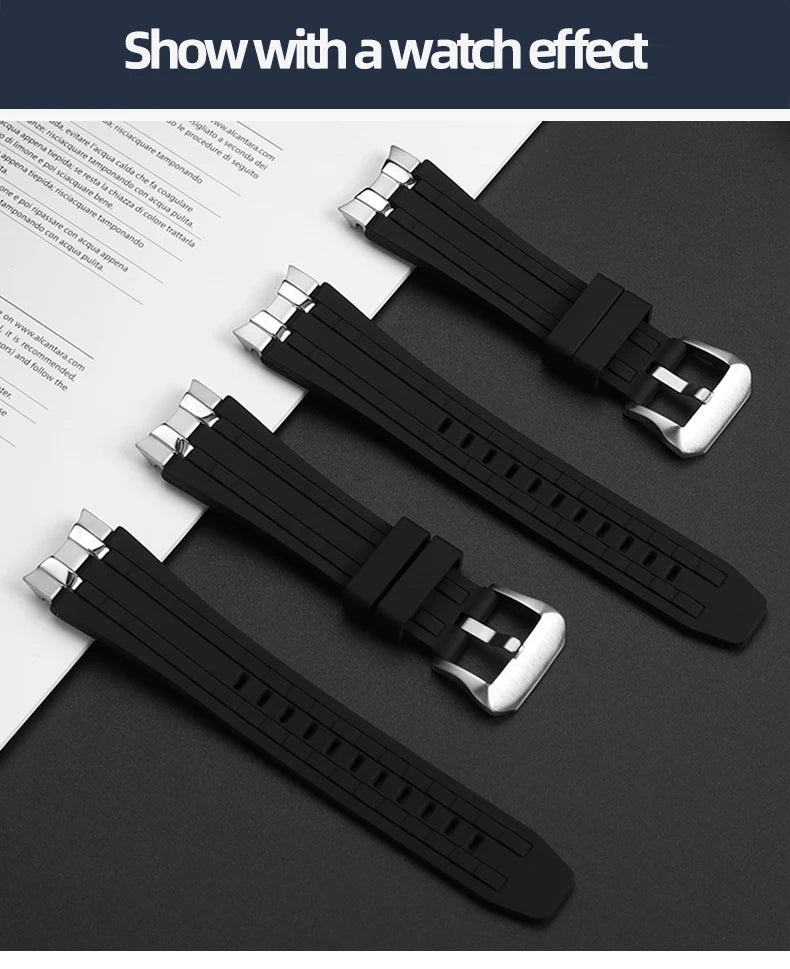 Special Curved Silicone Watch Strap For Citizen Blue Angels AT8020 Skyhawk JY8078 JY8075 8051 8050 Watchband 22mm 23mm 24mm Belt