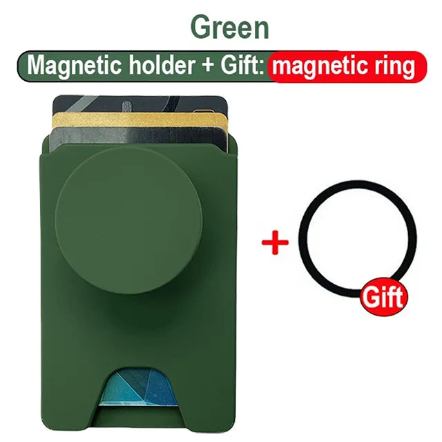 Grippopso Universal Magnetic Phone Card Holder With Griptok Phone Card Case Wallet Socket Phones Wallet And Magnetic Ring