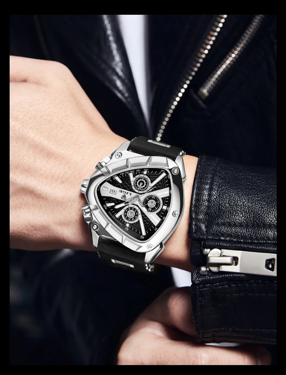 LIGE Watch for Men Chronograph Casual Fashion Sport Military Silicagel Wristwatches Man Watch Waterproof Date Clock Reloj Hombre