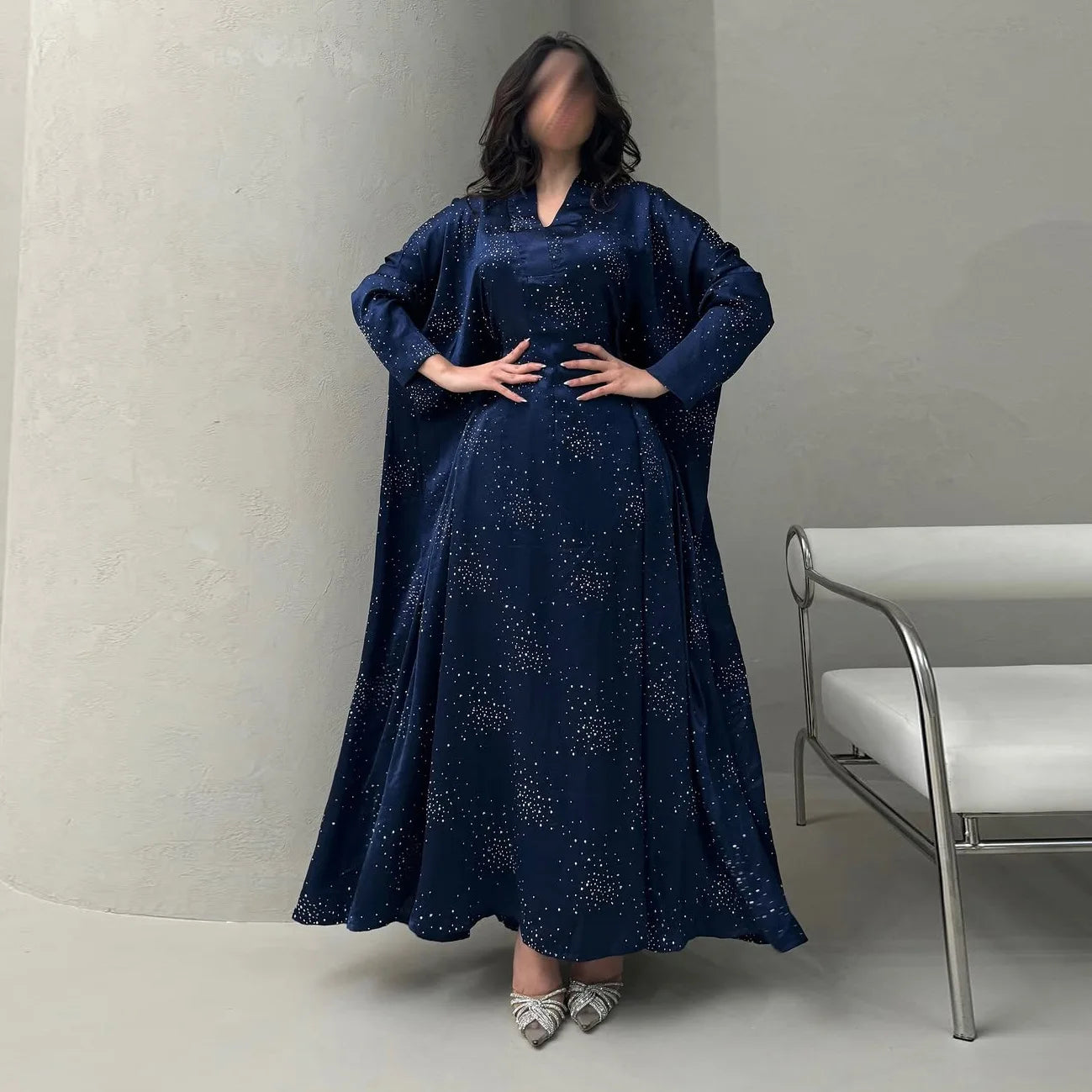 Eid Muslim Abaya Women Diamond Dress Party Night Ramadan Arab Dubai Dresses Kaftan Vestidos Largos Long Robe Jalabiya 2025