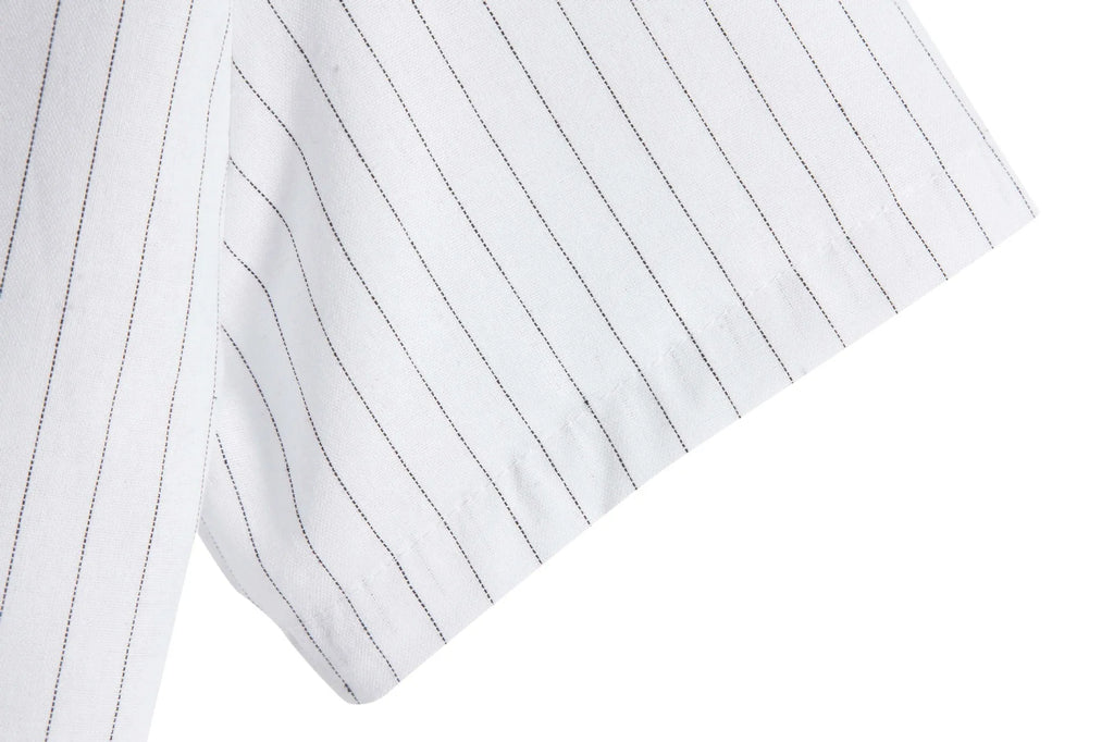 2026 Men's Striped Shirts Fashion Holiday Style Short Sleeve Casual Shirts Comfortable Loose Street Tops Men Summer Basic Shirts