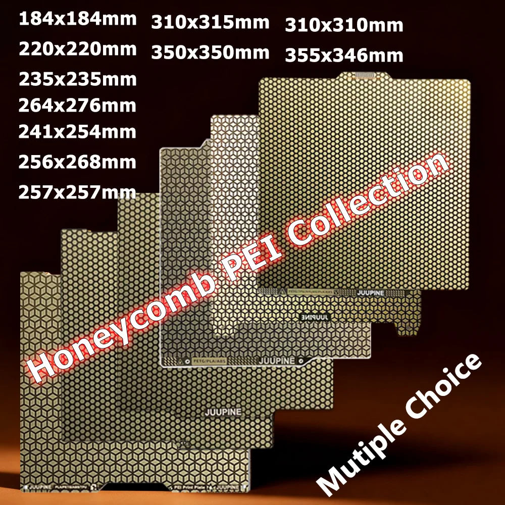 P2S Honeycomb PEI kobra s1 Build Plate For Bambulab Build Plate Anycubic Kobra 3 AD5M AD5X Creality K1 K1C MK4S Heatbed