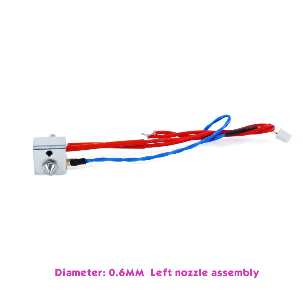 FLASHFORGE Nozzle Assembly with Heat Sink for Creator 3 Pro 0.4mm/0.6mm/0.8mm Hardened Hotend Assembly 3d Printer Parts