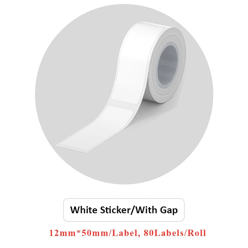 1Roll Adhesive Label Maker Paper for MAKEID M1/L1/E1 Mini/Mini HD Laminated Office Labeling Tape
