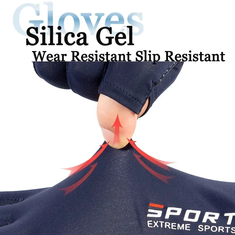Ice Silk High Elasticity Sunscreen Breathable Half Finger Gloves for Unisex Comfortable Gloves for Outdoor Sports Cycling Summer