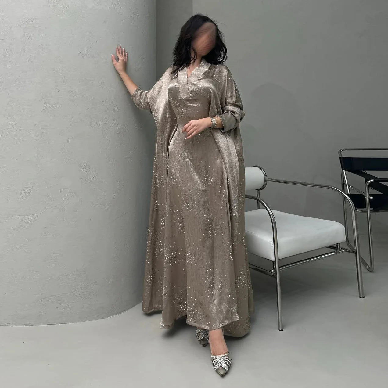 Eid Muslim Abaya Women Diamond Dress Party Night Ramadan Arab Dubai Dresses Kaftan Vestidos Largos Long Robe Jalabiya 2025