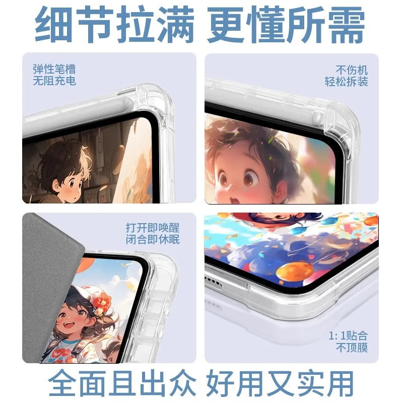 For Lenovo Xiaoxin Pad 11 2025 TB335FC With Pen Holder Trifold Tablet Coque For Lenovo Idea Tab Tablet 11" Case tb336zu tb336fu