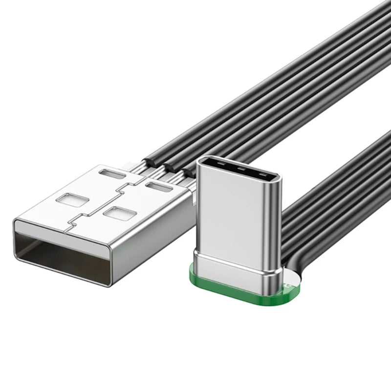 N3UC 5-200cm Data Transfer Cord Charging Extention Wire USB to USB Cable Flat Cord Charging Cable USB2.0 480Mbps Data Wire