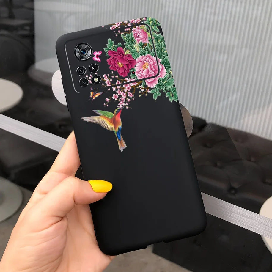 Cute Love Heart Phone Case For Xiaomi Poco X4 Pro 5G Cover Soft Silicone Matte Funda For Xiaomi Poco X4 M4 Pro 4G 5G Bumper 2022