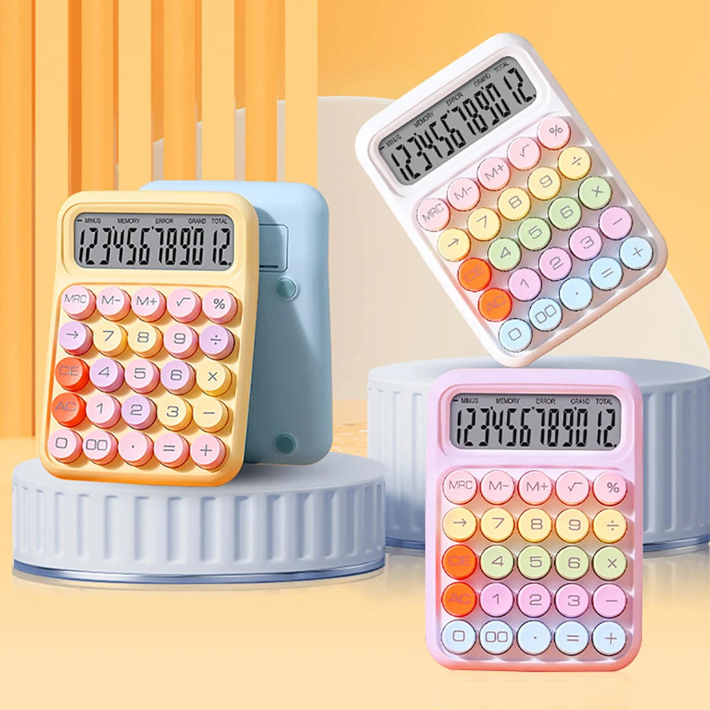 New Ins Dopamine Candy Color Calculators Large Display Mechanical Dot Keyboard Back School Supplies Students /Finance Stationery