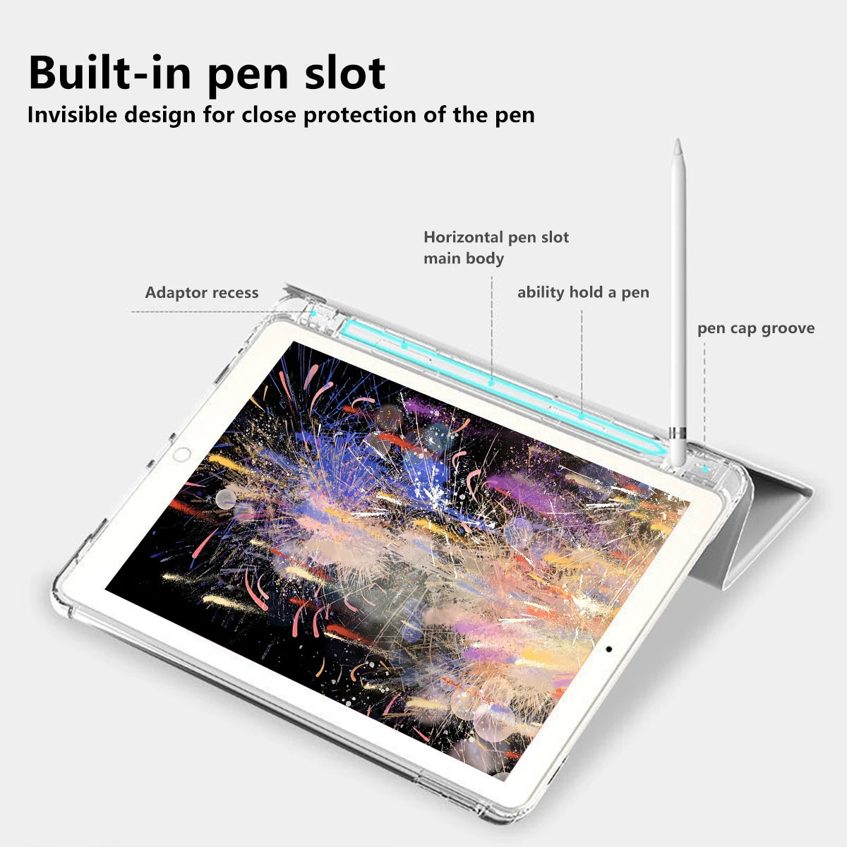 Protective Cover with Pen Slot for Ipad Mini 6 Case IPad 9.7 10.2 9th 8th 7th 6th 5th IPad 10th Generation Air 2/3 10.5 Funda