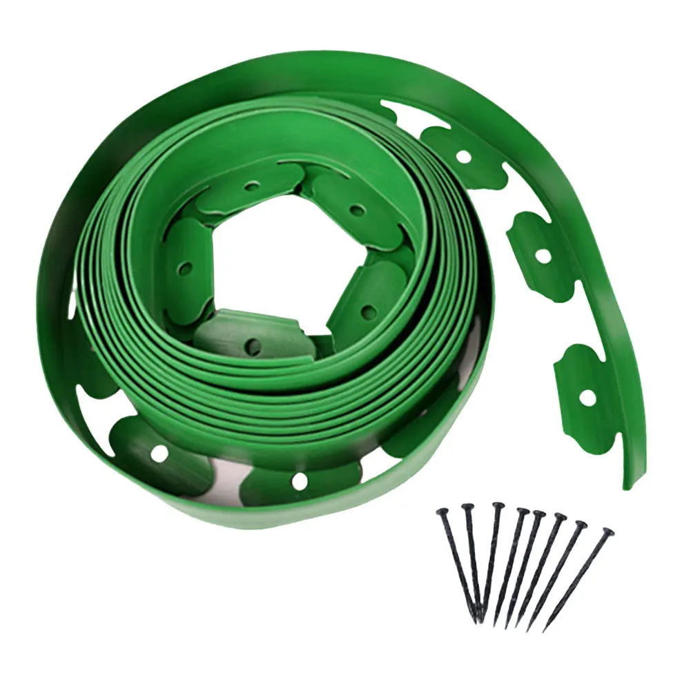 5/10M Fixed Garden Barrier Lawn Grass Plastic Edging Border Landscape Edging Garden Edge Kit With Anchoring Spikes Easy Install