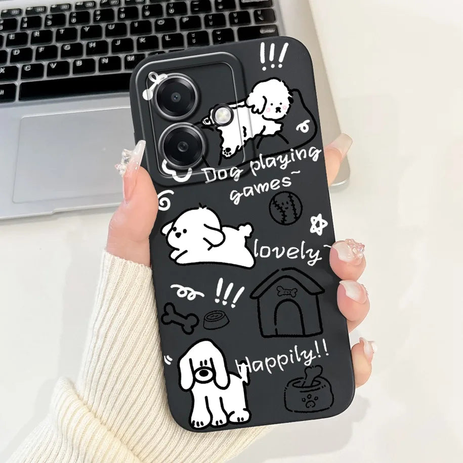 For Funda OPPO A3 A3x 4G Case 2024 Cute Panda Rabbit Soft Silicone Candy Painted Phone Covers For OPPO A40 5G OPPOA3 A 3x Bumper