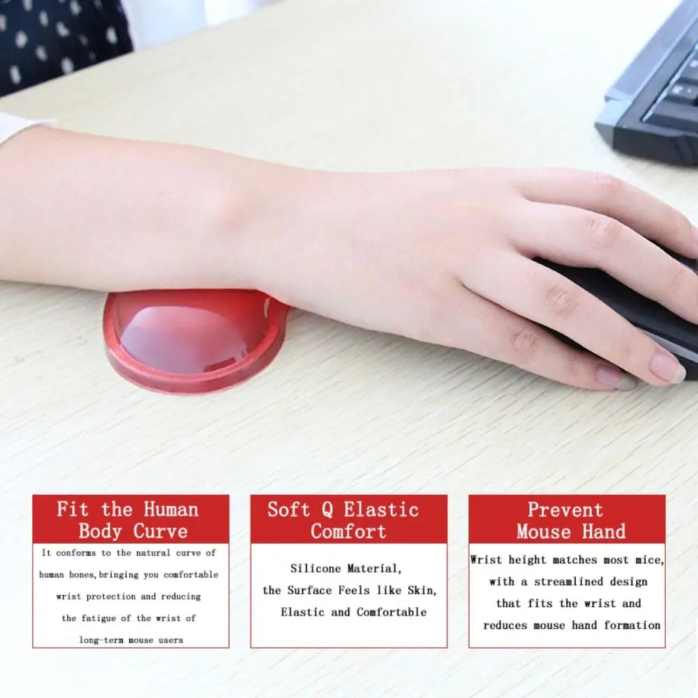 1PC Silicone Wavy Comfort Gel Computer Mouse Hand Wrist Rests Support Cushion Pad Fashion Heart-shaped Wrist Pad Hand Pillow