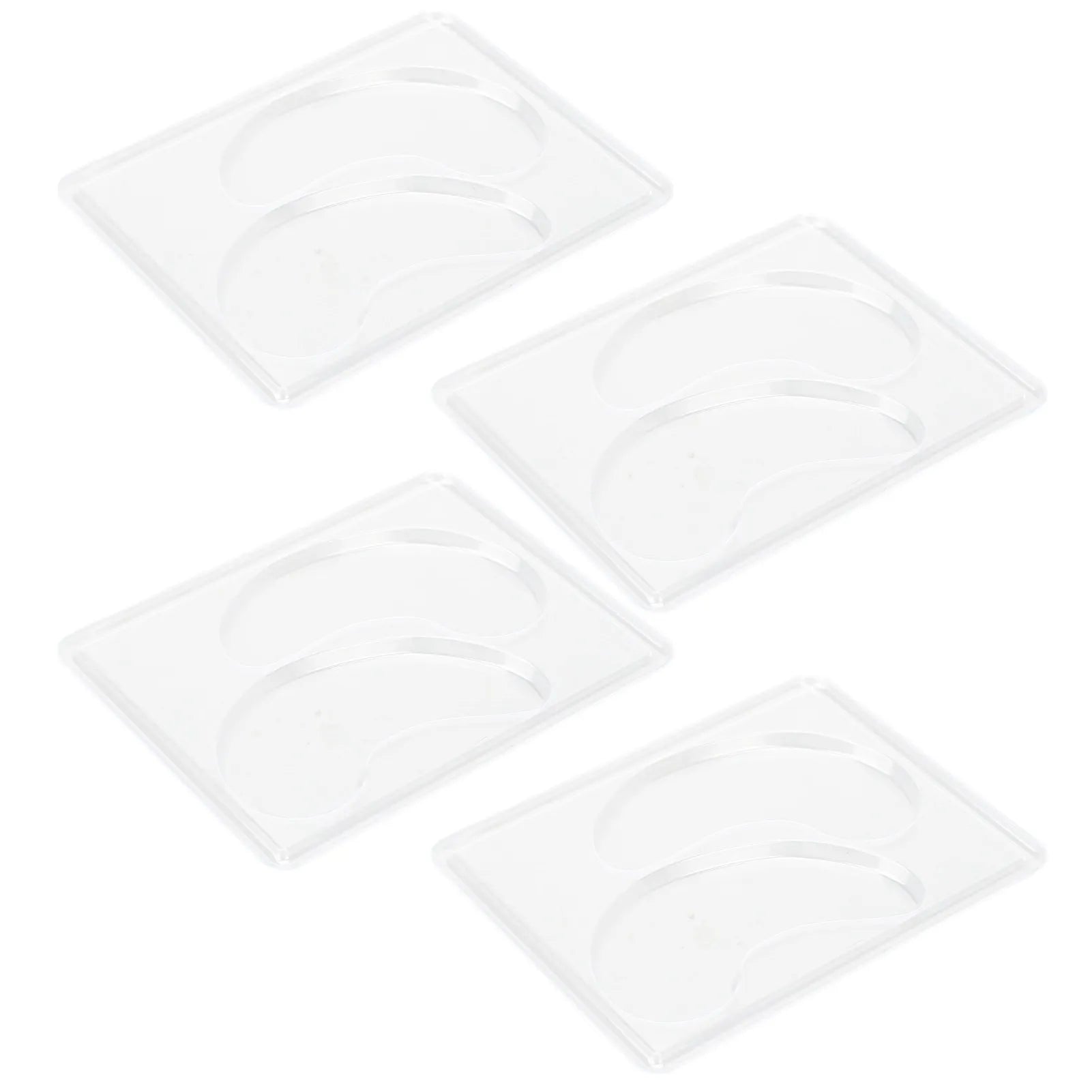 12Pcs Under Eye Patches Molds DIY Healthy Natural Reusable Transparent Eye Mask Patch Tray Plate Face Mask Patch Molds