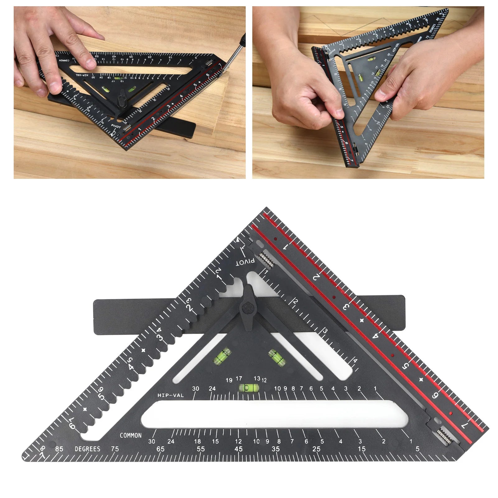 Triangle Ruler 90 Degree Clear Scales Carpenter  for Furniture Architectural Designs for Architects Designers Students