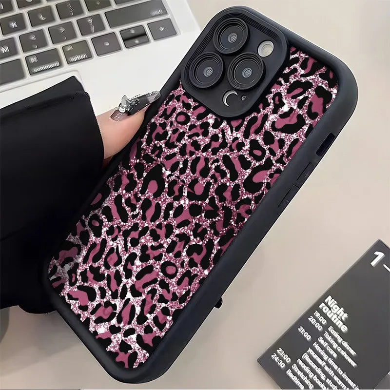 Pink Leopard Print Trendy Pattern Phone Case For iPhone 17 Pro Max XS X XR 17 Air 16 Plus 16E 15 14 13 12 11 7 8 SE 2020 Cover