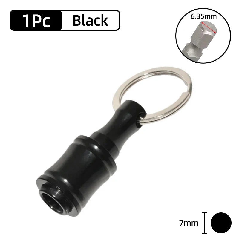 Screwdriver Bit Holder 1/4 Inch Hex Shank Extension Bar Quick Change Aluminum Alloy Keychains Drill Screw Adapter Hand Tools