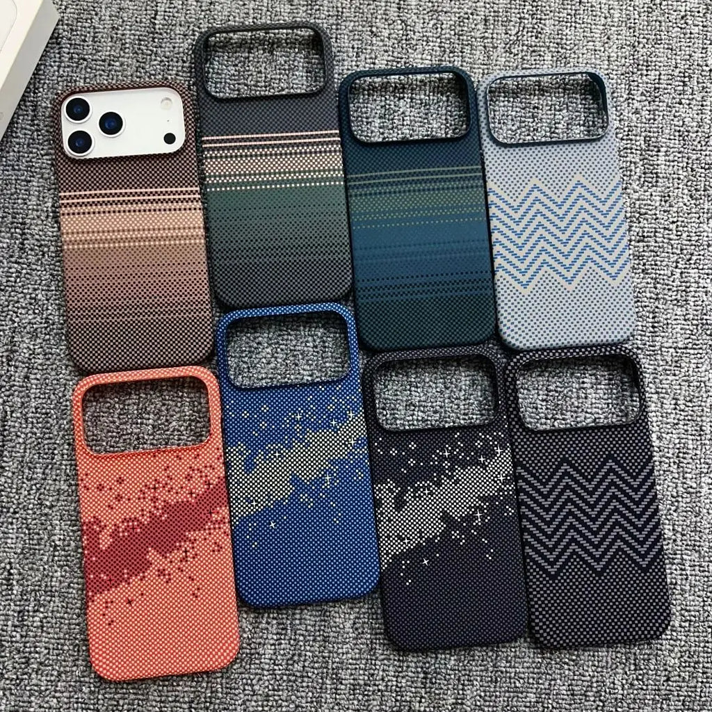 Frameless Carbon Fiber Starry Sky For Magsafe Magnetic Case For iPhone 17 Air 16 15 14 13 12 Pro Max Plus Wireless Charge Cover