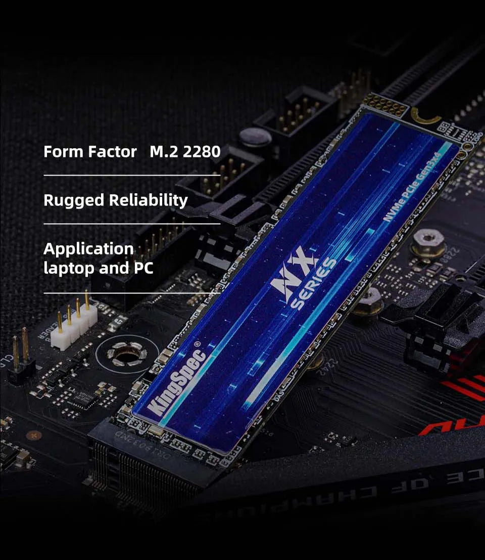 KingSpec M2 NVME SSD 128GB 256GB 512GB 1TB 2TB Ssd Speed 3400MB/s M.2 PCIe 3.0 Disk Solid State Drives NVME for Notebook Desktop