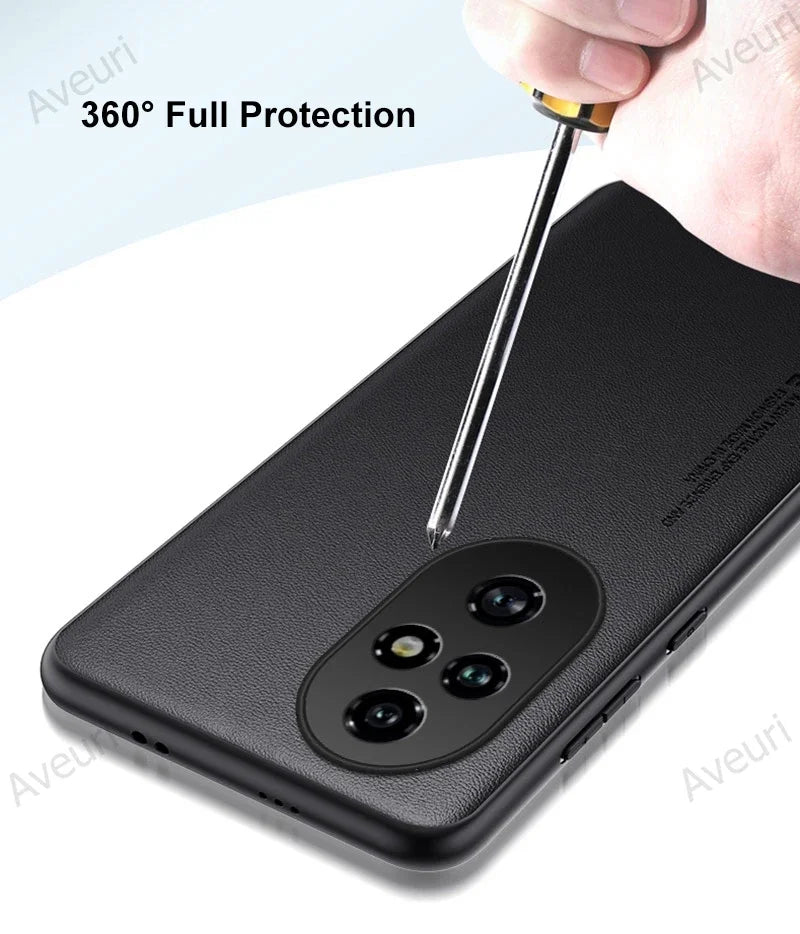 Luxury Leather Phone Case For Honor 200 Pro Protective Cover Matte Silicone Shockproof Case For Honor 200 Lite 5G Honor200 Pro