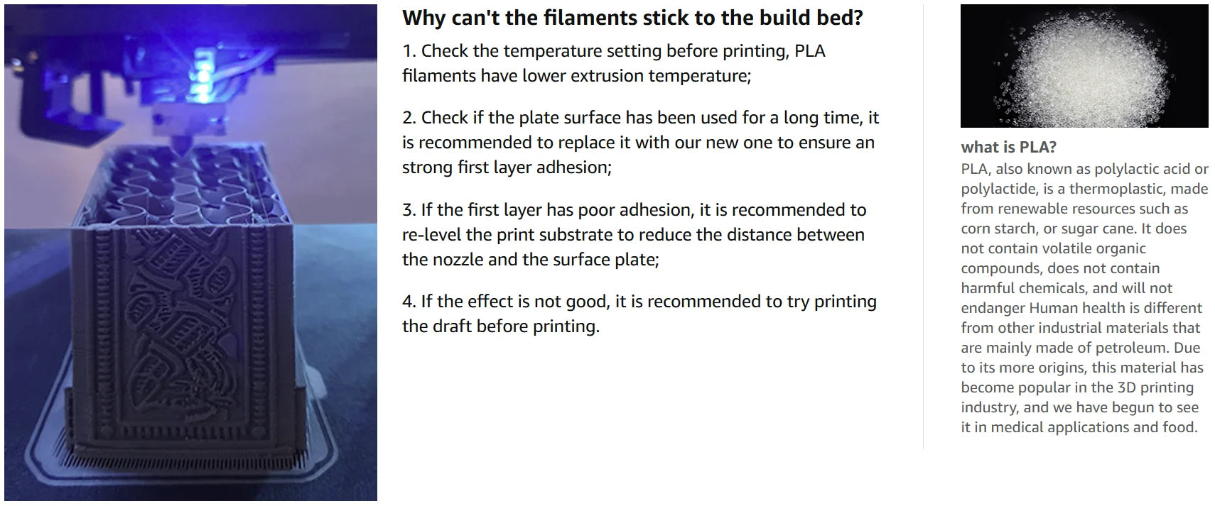 3D Printer Filament,HP3DF PLA Filament,1.75mm Dimensional Accuracy +/- 0.02mm, 1KG Spool (2.2 lbs),Fit Most FDM Printer (Mystic）
