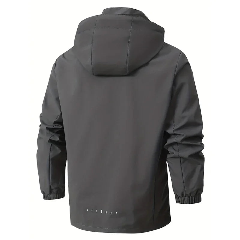 Spring Autumn New Men Casual Jacket Men Outdoor Windproof Waterproof Athletes Jacket Coat Detachable Hat Jackets Male M-5XL