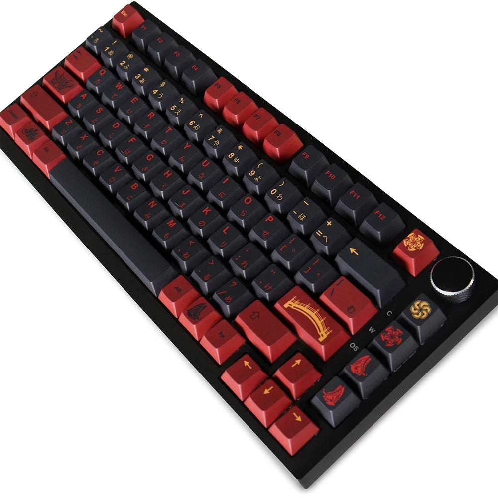 GMK Higanbana Cherry Profile Keycaps PBT 129 Keys Five Side Dye-Sub Keycaps for 61/64/87/104/108 Mx Switch Mechanical Keyboard