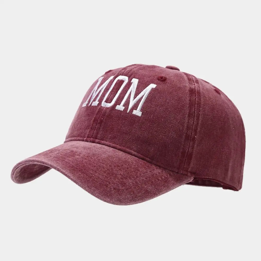 Fashion DAD MOM Embroidery Baseball Caps Adjustable Hiphop Baseball Hats Distressed Faded Cap Vintage Sunscreen Hats