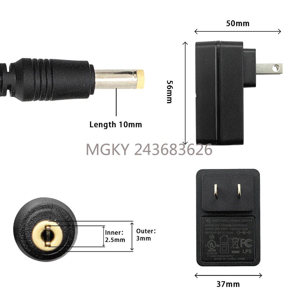 CBL-TC7X-USB1-01 Power Charger for Zebra Motorola Symbol TC70 TC70X TC72 TC75 TC75X TC77 Charging Cable with Adapter