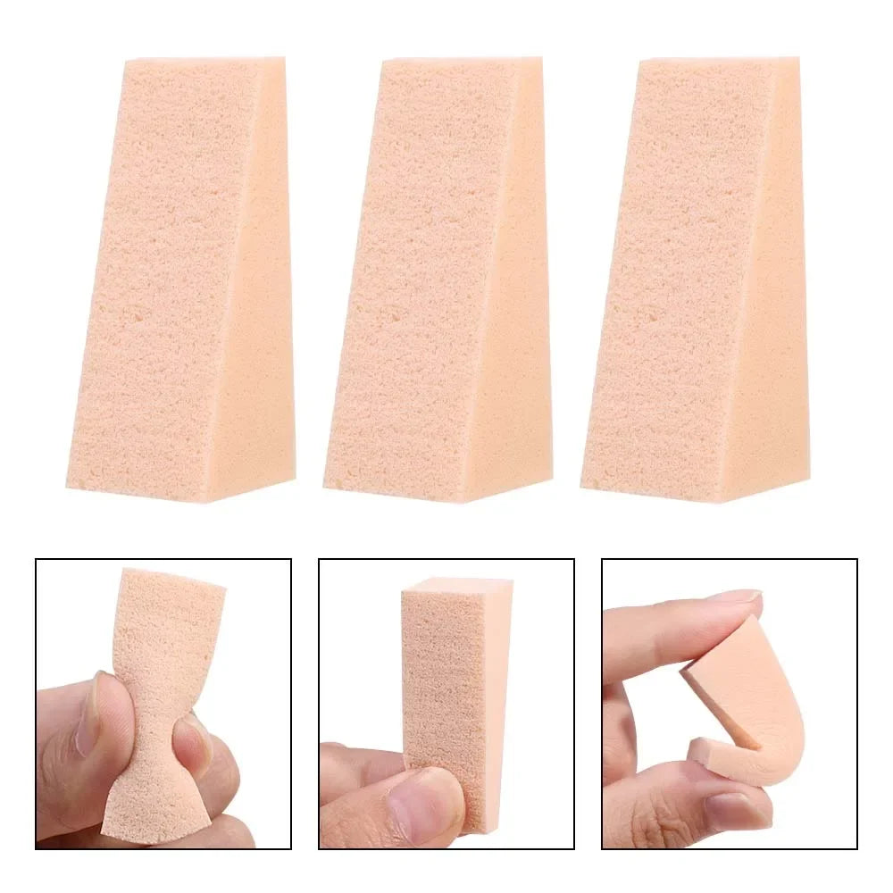 100pcs Foundation Makeup Sponge Block Hydrophilic Firm Sponge Non Latex Cosmetic Powder Puff Wet and Dry Makeup Puff Beauty Tool